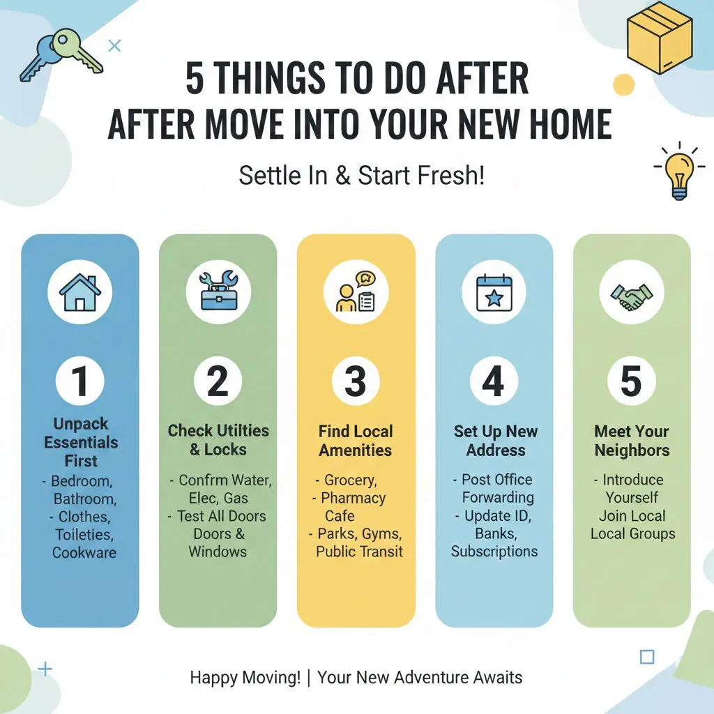 Top 5 Things to Do After You Move 1 Things to Do After You Move Into Your New Home